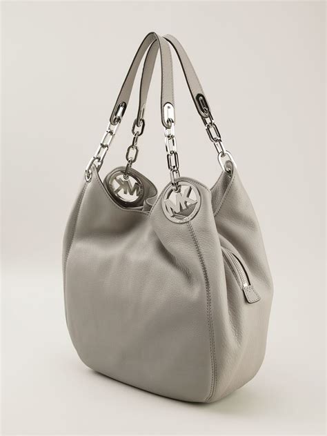 grey michael kors bags|grey Michael Kors shoulder bag.